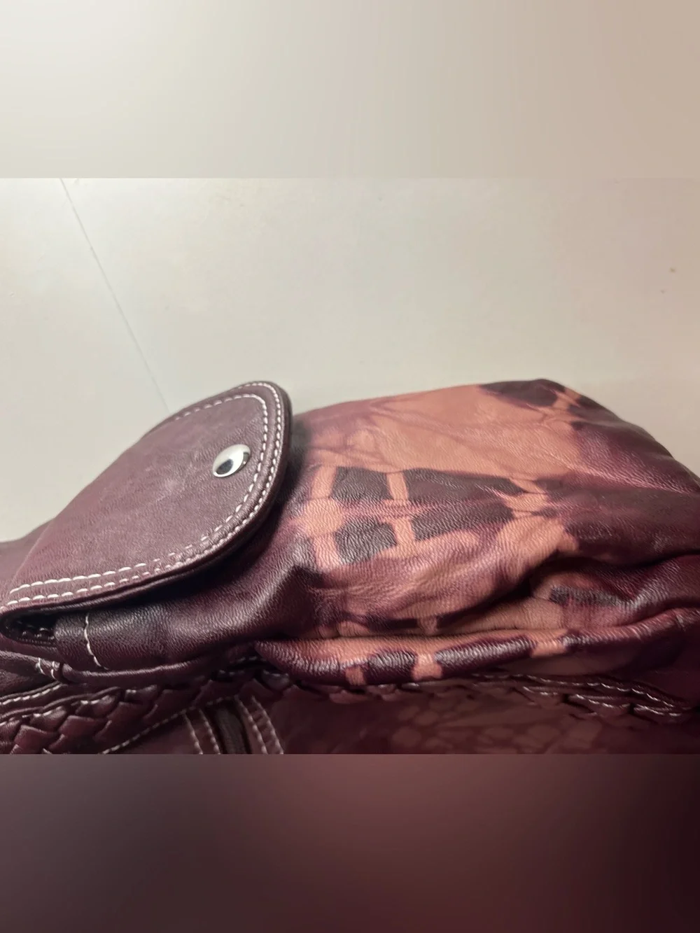 Angel Barceló Brown Faux  Tote Bag